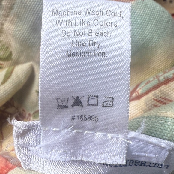 Coldwater Creek Denim Shirt Jacket Button Front Hawaiian Tropical Print L NOTES - Picture 10 of 10